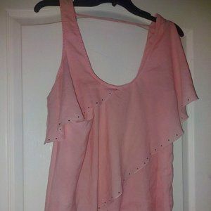 bebe ruffles to blouse studded SZ M